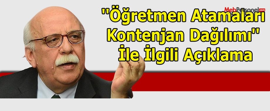 Bakan Avcı'dan ''Öğretmen Atamaları Kontenjan Dağılımı'' İle İlgili Açıklama