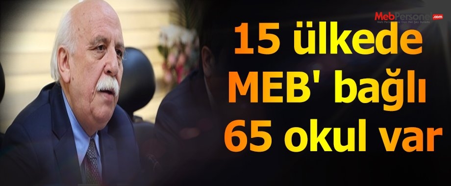 15 ülkede MEB' bağlı 65 okul var