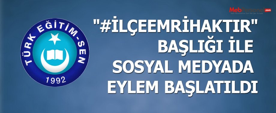 "#İLÇEEMRİHAKTIR" BAŞLIĞI İLE SOSYAL MEDYADA EYLEM BAŞLATILDI