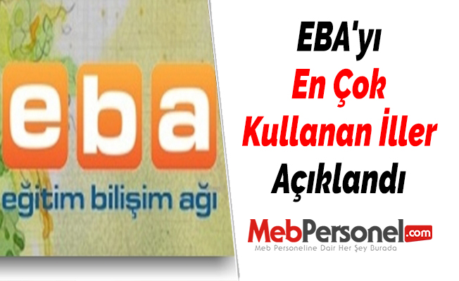 EBA'yı En Çok Kullanan İller Açıklandı