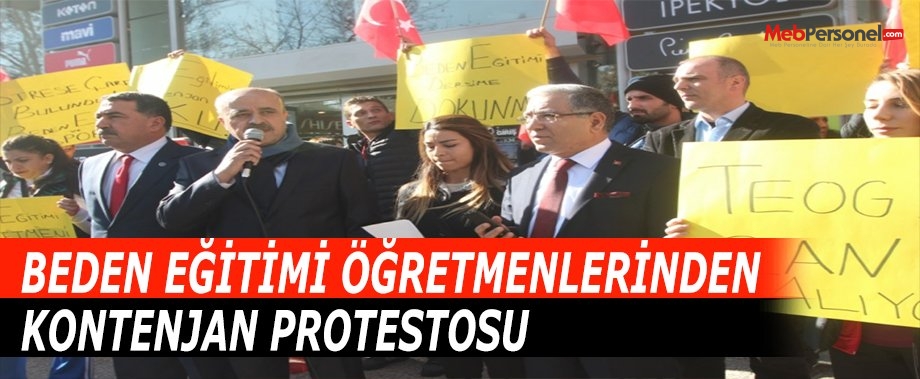 Beden eğitimi öğretmenlerinden kontenjan protestosu!