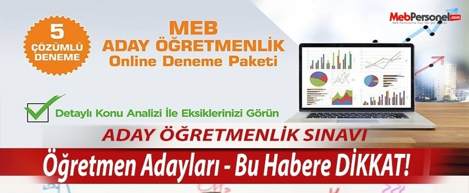 Aday öğretmenlik deneme sınavı