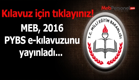 2016 PYBS Kılavuzu Yayınlandı