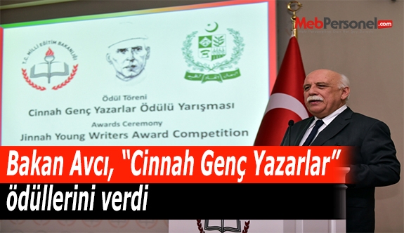 Bakan Avcı, “Cinnah Genç Yazarlar” ödüllerini verdi