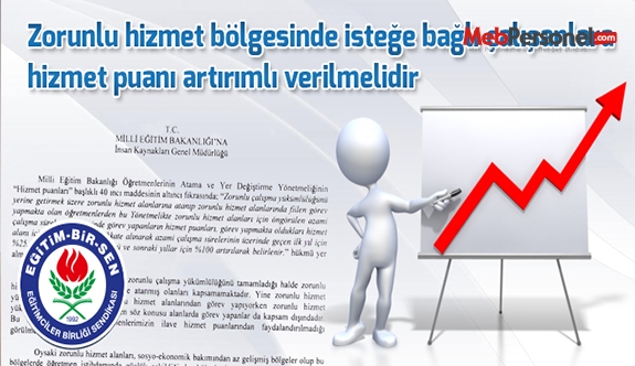 Zorunlu hizmet bölgesinde isteğe bağlı çalışanlara hizmet puanı artırımlı verilmelidir