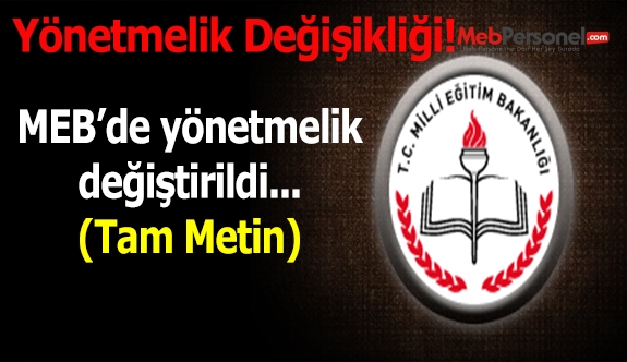 Özel Öğretim Kurumları Yönetmeliğinde değişiklik