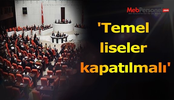 'Temel liseler kapatılmalı'