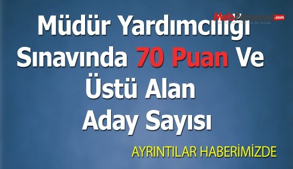Müdür Yardımcılığı Sınavında 70 Puan Ve Üstü Alan Aday Sayısı