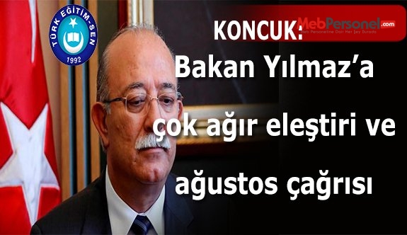 İsmail Koncuk'tan Ağustos Atama Açıklaması