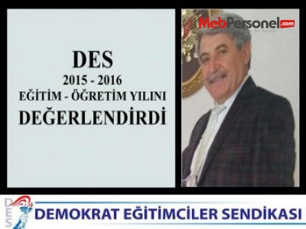 DES 2015-2016 Eğitim-Öğretim Yılını Değerlendirdi!