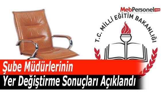 Şube Müdürlerinin Yer Değiştirme Sonuçları Açıklandı