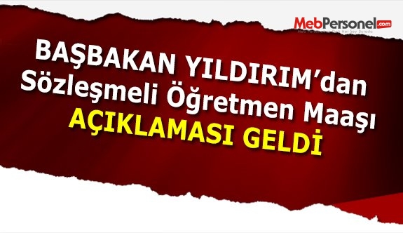 Başbakandan O Öğretmenlere Farklı Ücret Açıklaması