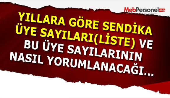 SENDİKA ÜYE SAYILARI NASIL YORUMLANMALI?