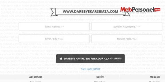 Sanal alemde, darbeye karşıyız bildirisi imzaya açıldı