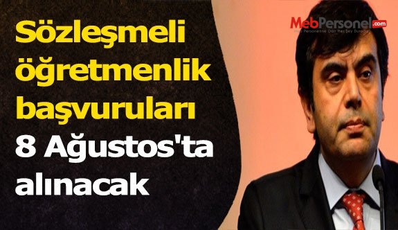 Sözleşmeli öğretmenlik başvuruları 8 Ağustos'ta alınacak