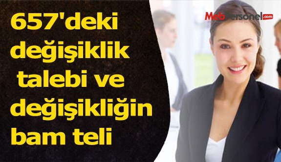 657'deki değişiklik talebi ve değişikliğin bam teli
