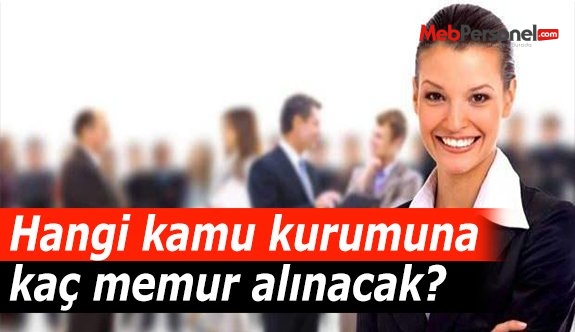Hangi kamu kurumuna kaç memur alınacak?