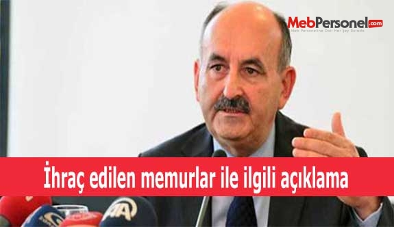 İhraç edilen memurlar ile ilgili açıklama