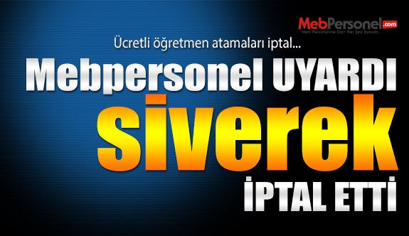 Haberimiz Üzerine Siverek'te Atamalar İptal