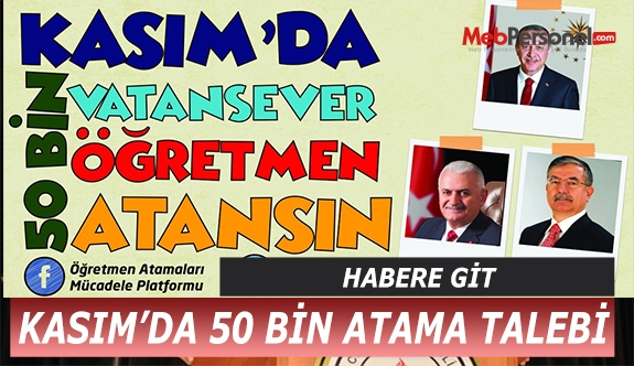 Öğretmen Adayları Kasımda 50 Bin Atama Talep Ediyor
