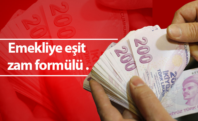 Emekliye eşit zam formülü .