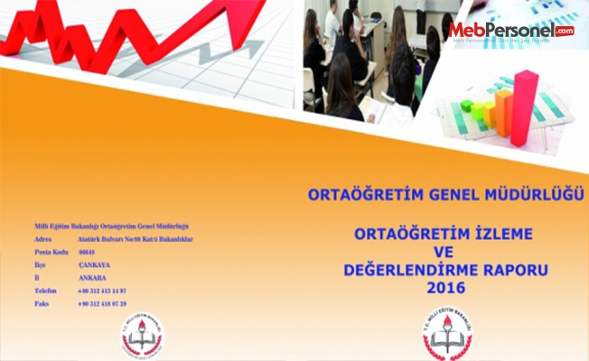 Ortaöğretim İzleme ve Değerlendirme Raporu 2016 Yayımlandı