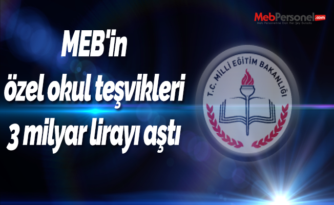 MEB'in özel okul teşvikleri 3 milyar lirayı aştı