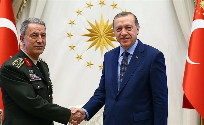 Cumhurbaşkanı Erdoğan Genelkurmay Başkanı Akar'ı kabul etti