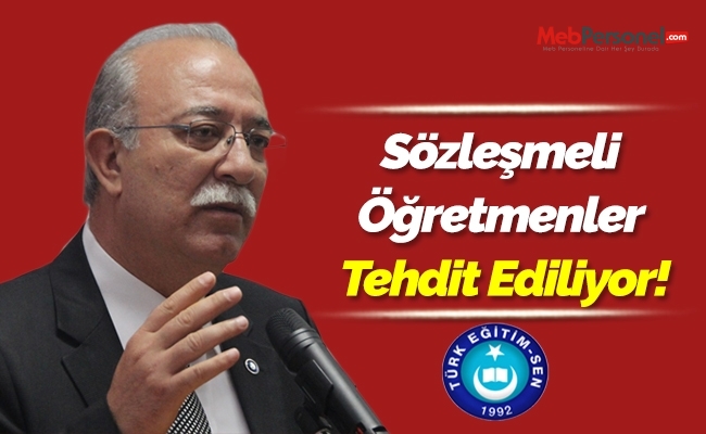 Sözleşmeli Öğretmenler Tehdit Ediliyor!