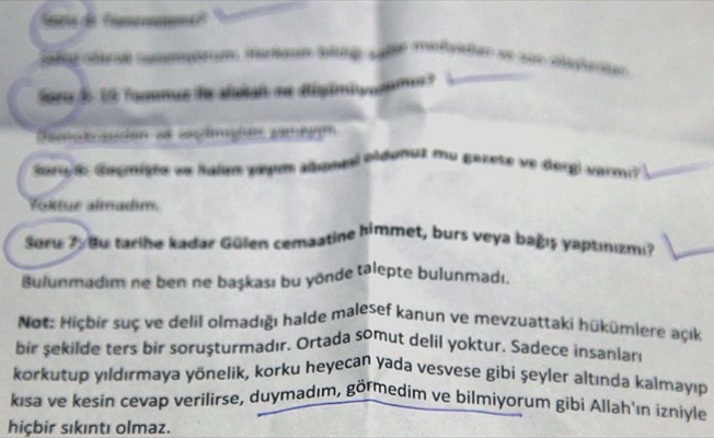 FETÖ'den üyelerine 'duymadım, görmedim, bilmiyorum' talimatı