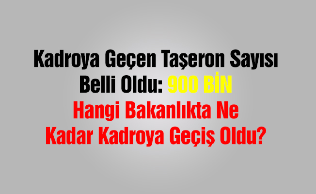 Taşerondan 900 bin kişi faydalandı