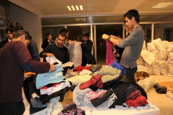 Üniversite öğrencilerinden Halep'e yardım kampanyası