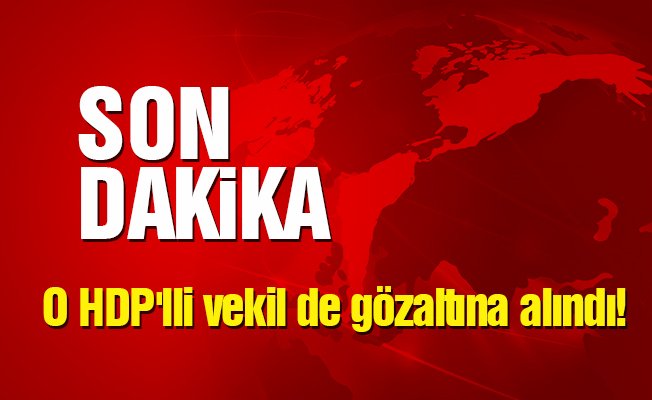 O HDP'lli vekil de gözaltına alındı!