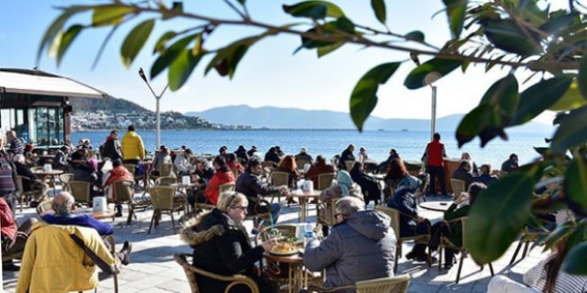 Bodrum'da kış ayında yaz güneşi