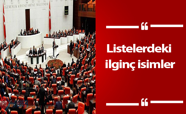 Listelerdeki ilginç isimler