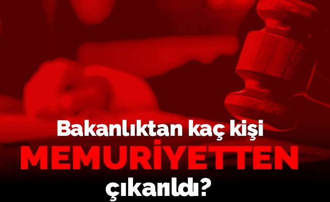 Bakanlıktan kaç kişi memuriyetten çıkarıldı?