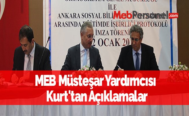 MEB Müsteşar Yardımcısı Kurt'tan Açıklamalar
