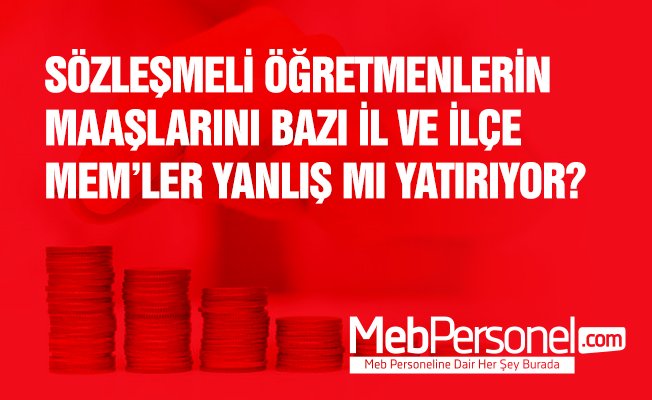 Sözleşmeli Öğretmenlerin Maaş Farklılığı