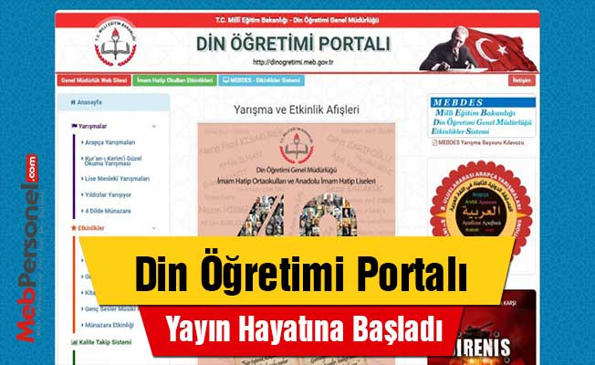 Din Öğretimi Portalı yayın hayatına başladı