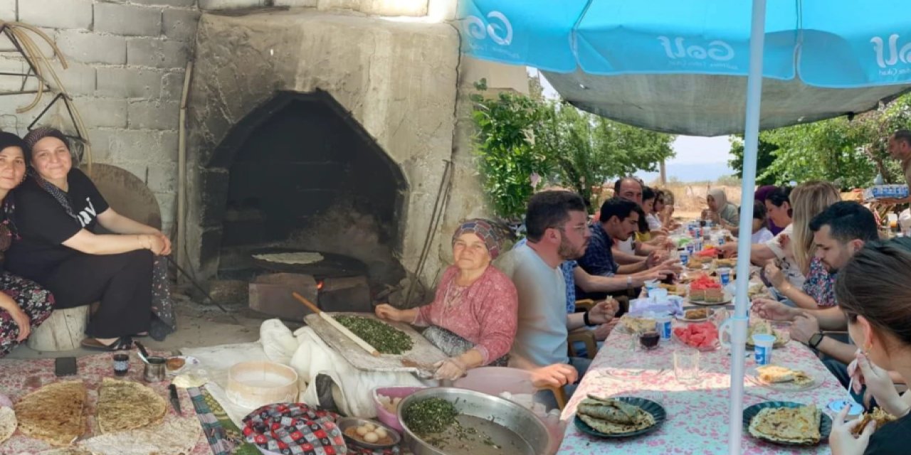 Mahalle sakinlerinden tayini çıkan öğretmenlere yemekli veda