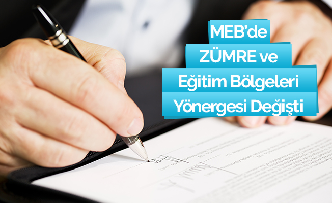 MEB, Zümre ile Eğitim Bölgeleri Yönergelerini değiştirdi