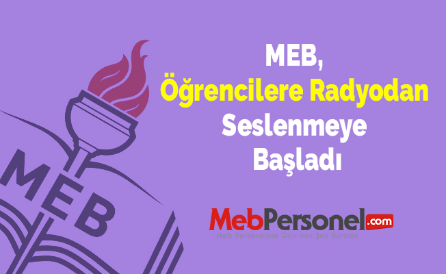 MEB, Öğrencilere Radyodan Seslenmeye Başladı
