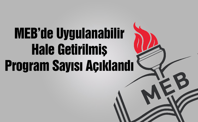 MEB'de Uygulanabilir Hale Getirilmiş Program Sayısı Açıklandı