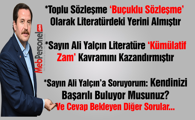 Sayın Ali Yalçın'a Soruyorum: Kendinizi Başarılı Buluyor Musunuz?