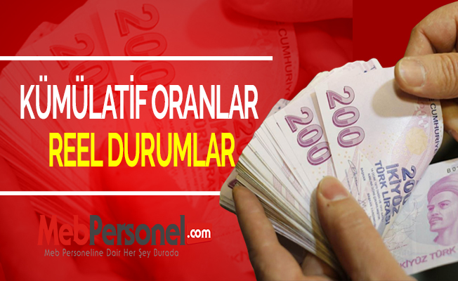 KÜMÜLATİF ORANLAR REEL DURUMLAR