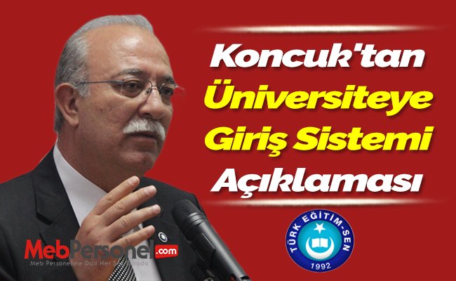 Koncuk'tan ''Üniversiteye Giriş Sistemi'' Açıklaması