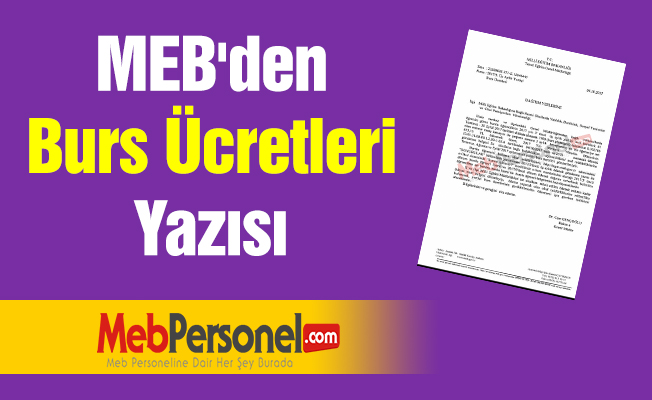 MEB'den Burs Ücretleri Yazısı