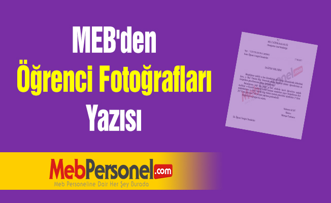 MEB'den ''Öğrenci Fotoğrafları'' Yazısı