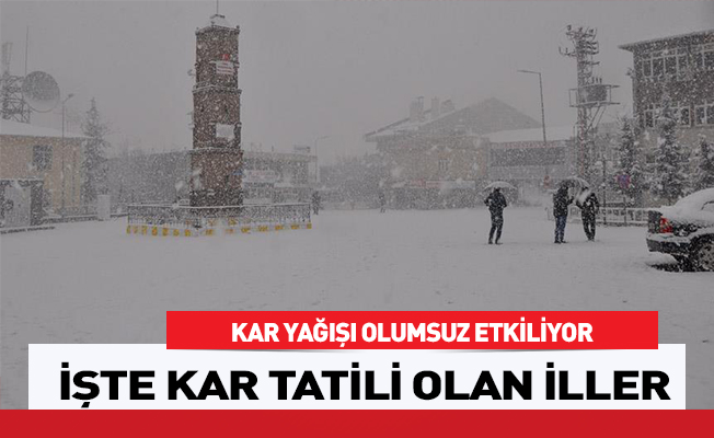 7 İlimizde Kar Yağışı Nedeniyle Okullar Tatil Edildi