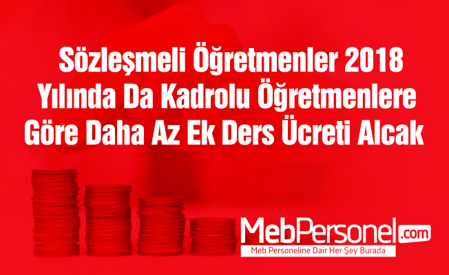 Sözleşmeli Öğretmenlerin Ek Ders Ücretleri Yeni Yılda Da Eksik Ödenecek